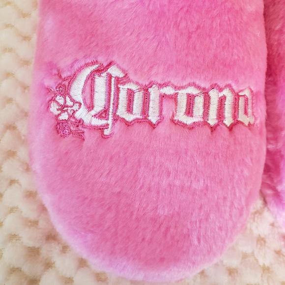 Corona Pink Fuzzy Slippers - Picture 2 of 4